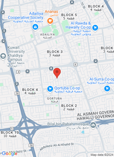 Map showing Kuwait