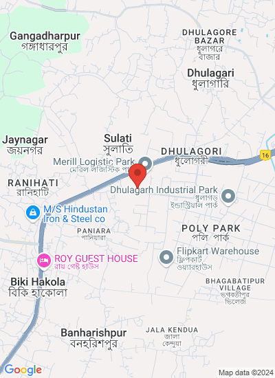 Map showing Howrah, India