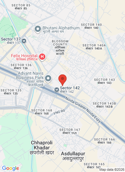Map showing Noida, India