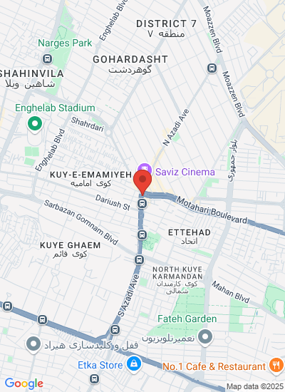 Map showing Isfahan, Iran