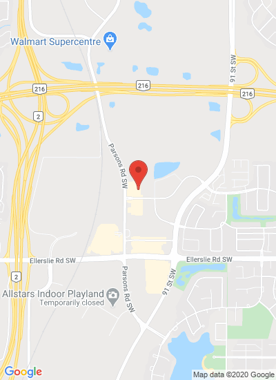 Map showing Edmonton, Canada