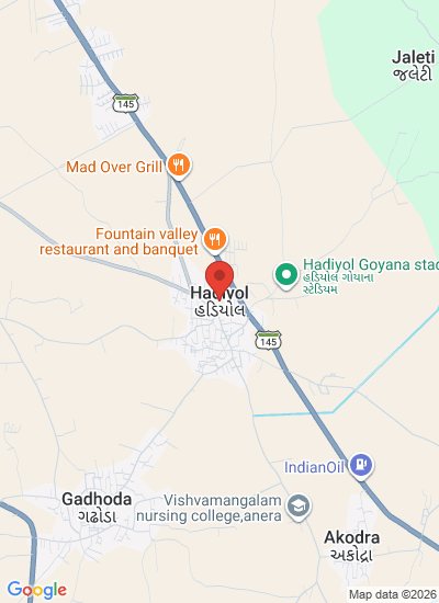 Map showing Himmatnagar, India