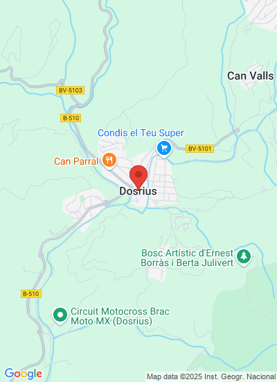 Map showing Dosrius, Spain