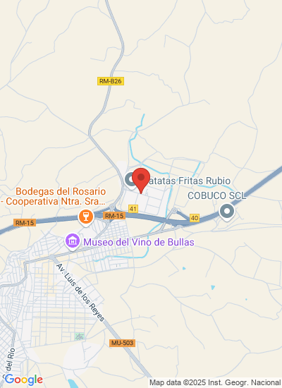 Map showing Bullas, Spain