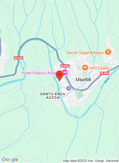 Map showing Usurbil, Spain