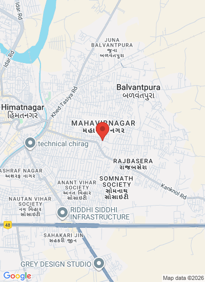 Map showing Himatnagar, India