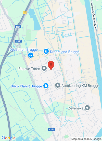 Map showing Brugge, Belgium