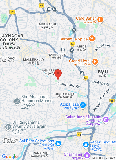 Map showing Hyderabad, India