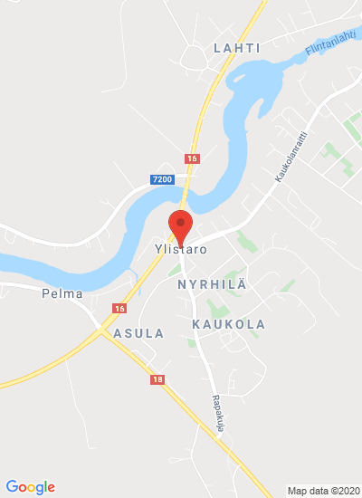 Map showing Ylistaro, Finland
