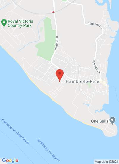 Map showing Southampton, United Kingdom