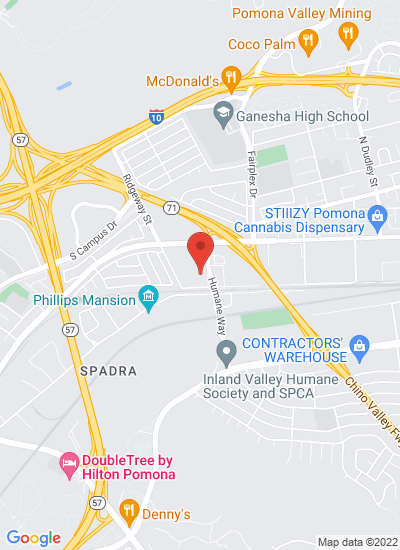 Map showing Pomona, United States