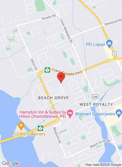 Map showing Charlottetown, Canada