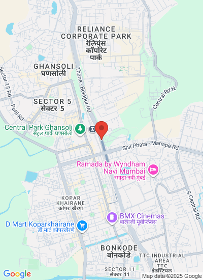 Map showing Navi Mumbai, India