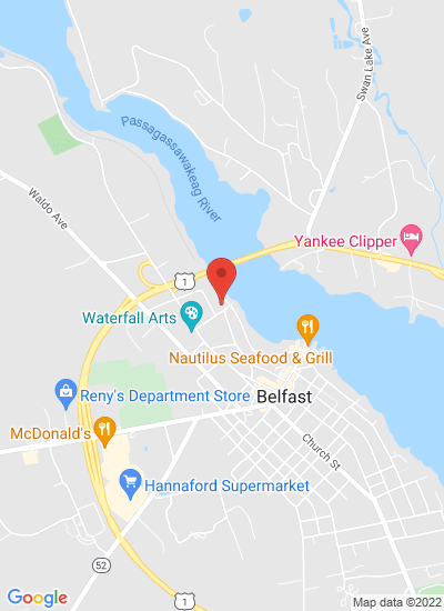 Map showing Belfast, United States