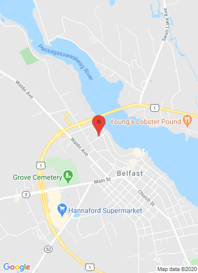 Map showing Belfast, United States