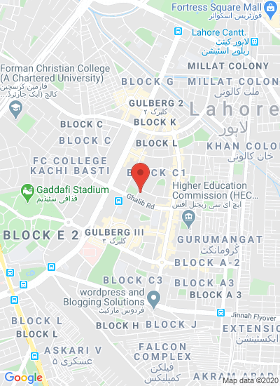 Map showing Lahore, Pakistan