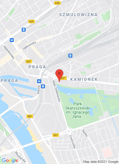 Map showing Warszawa, Poland