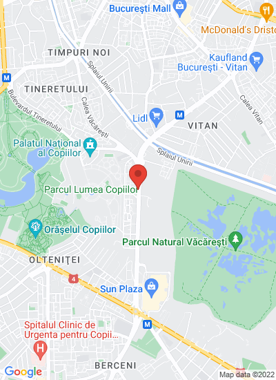 Map showing Bucharest, Romania