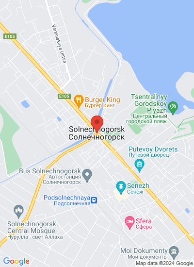 Map showing Solnechnogorsk, Russia