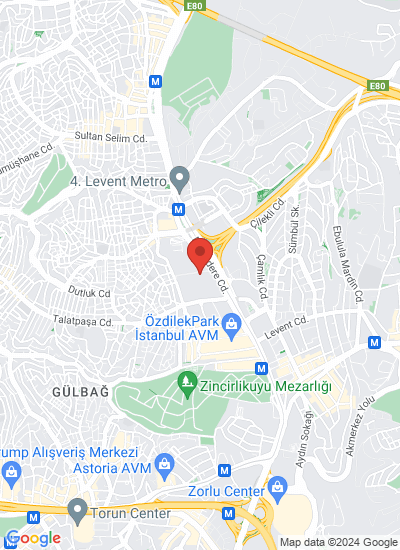 Map showing 4.Levent, Türkiye
