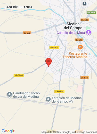 Map showing Medina del Campo, Spain