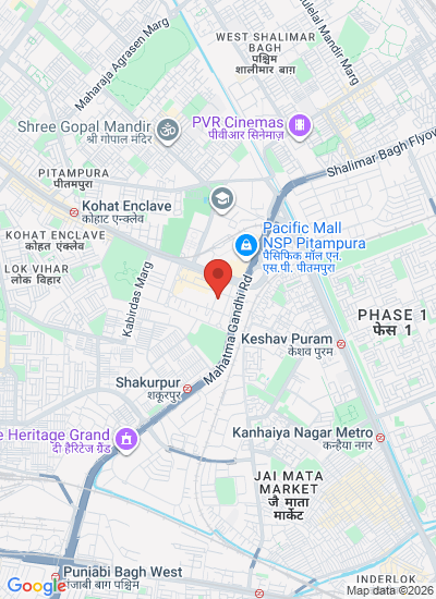 Map showing new delhi, India