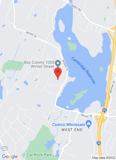 Map showing Waltham, United States
