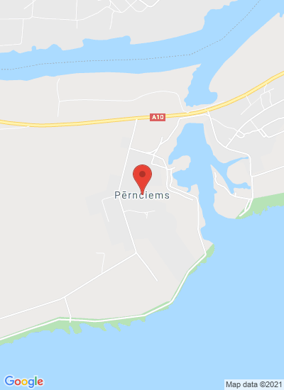Map showing Pernciems, Latvia