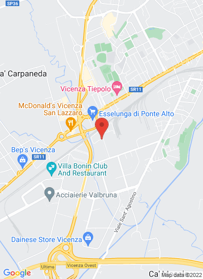 Map showing Vicenza, Italy
