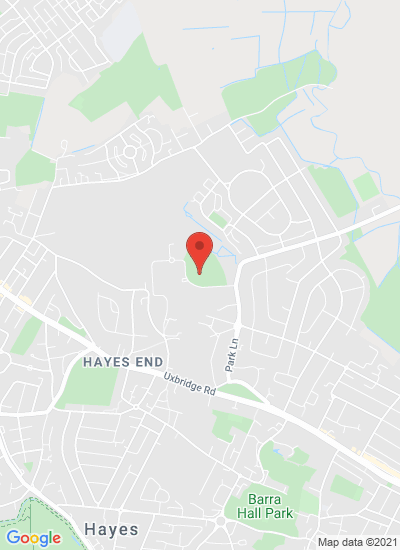 Map showing Hayes, United Kingdom