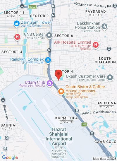 Map showing Dhaka, Bangladesh