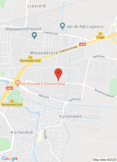 Map showing Roosendaal, Netherlands