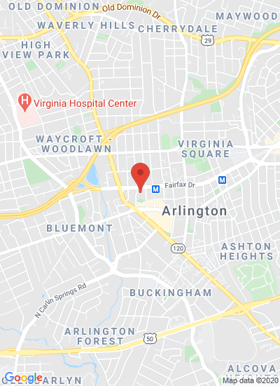 Map showing Arlington, United States