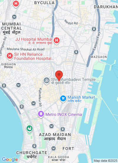 Map showing Mumbai, India