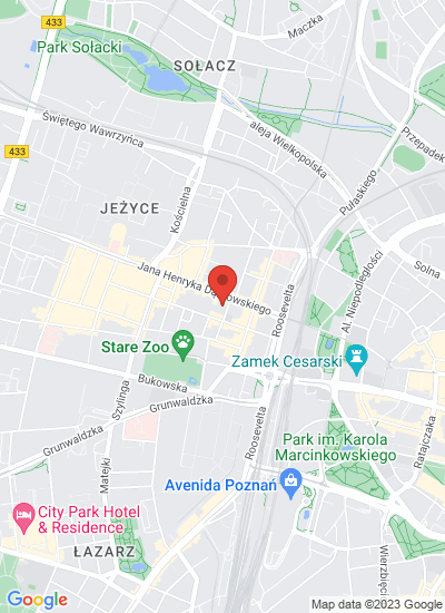 Map showing Poznań, Poland