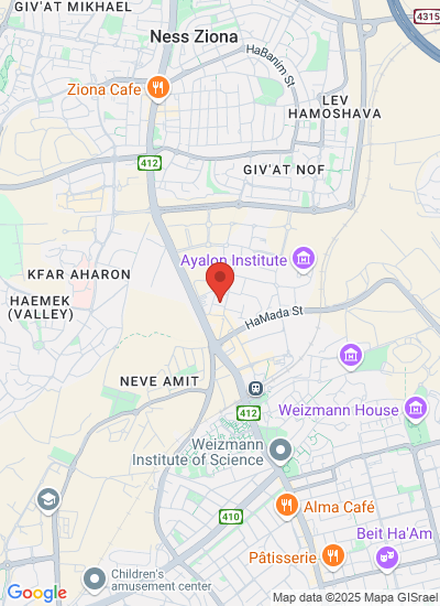 Map showing Ness Ziona, Israel