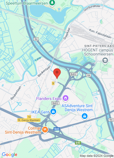 Map showing Gent, Belgium