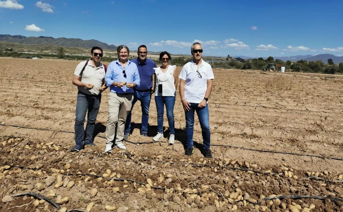 Princesa amandine visita al campo de cultivo de finca gayca y messeguer