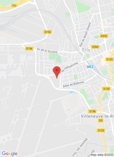 Map showing Orly Val De Marne, France