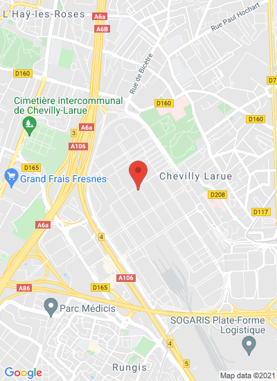 Map showing Rungis Complexe, France