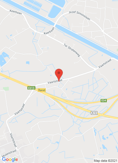 Map showing Ranst, Belgium