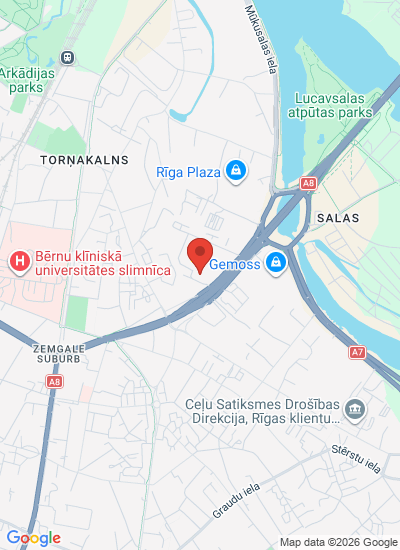 Map showing Riga, Latvia