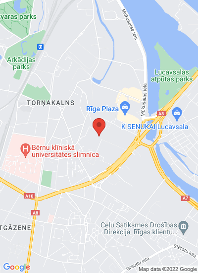 Map showing Riga, Latvia