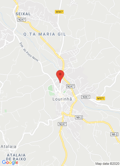 Map showing Lourinhã, Portugal