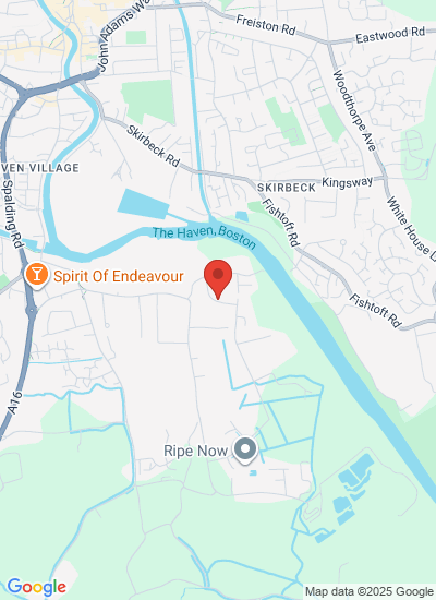 Map showing Boston, United Kingdom