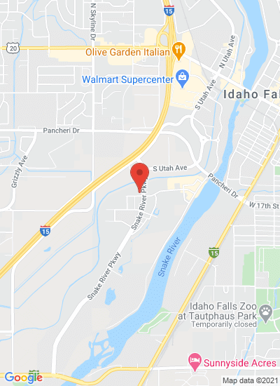 Map showing Idaho Falls, United States
