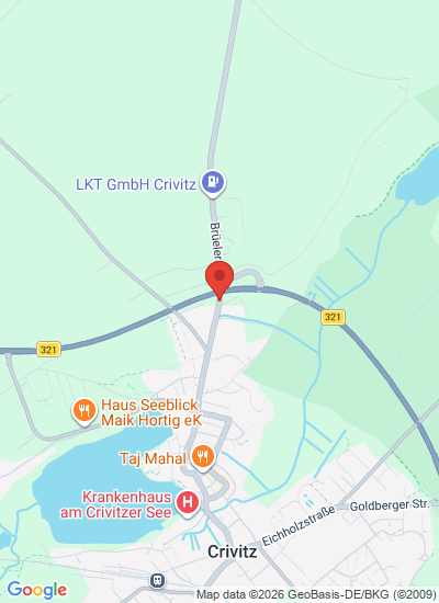 Map showing Crivitz, Germany