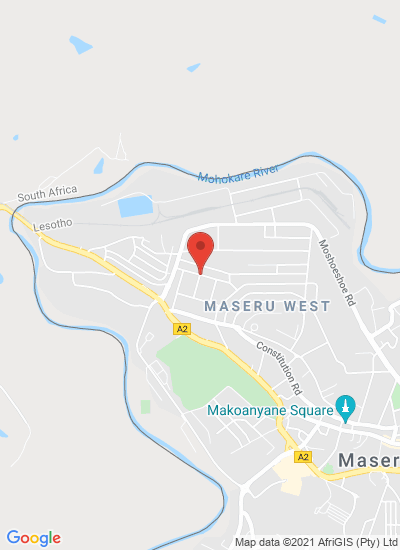 Map showing Maseru, Lesotho