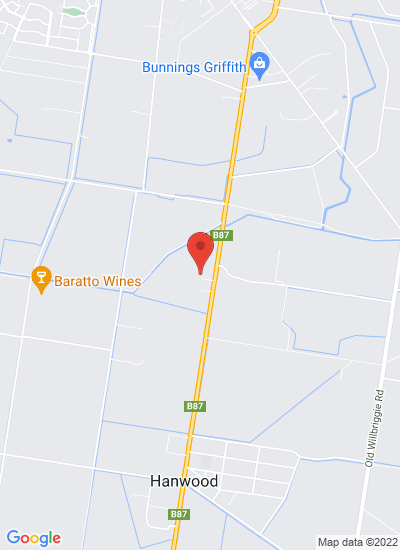 Map showing Hanwood, Australia