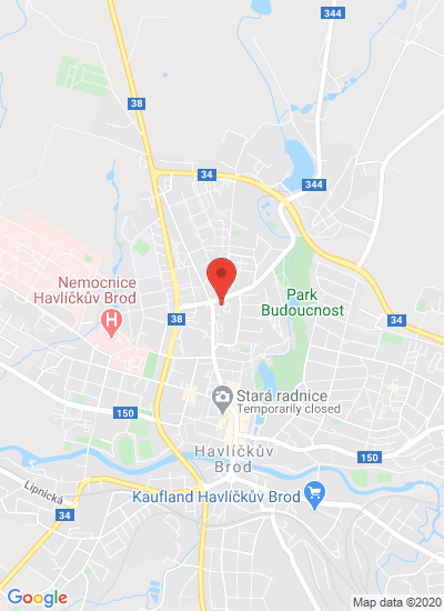 Map showing Havlíčkův Brod, Czechia